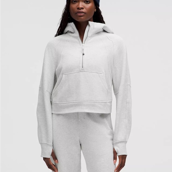 Lululemon Scuba Oversized Half-Zip Hoodie Size XS/S - Heather Grey - Picture 1 of 9